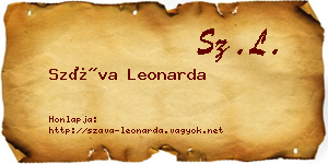 Száva Leonarda névjegykártya